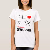 後を追夢のカスタマイおもしろいズ Tシャツ (正面)