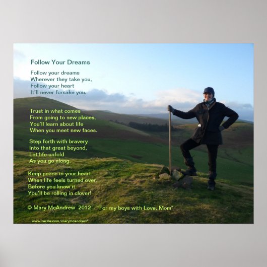 後を追夢のポスター感動的 ポスター (正面)