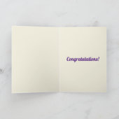 後を追夢の写真パーソナライズされた卒業 カード (内部)