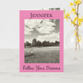 後を追夢の卒園インスピレーション カード (黄色い花)