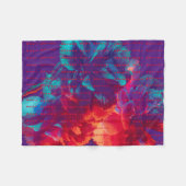 後を追夢の引用文カラフル花 フリースブランケット (正面(横))