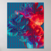 後を追夢の引用文カラフル花 ポスター (正面)