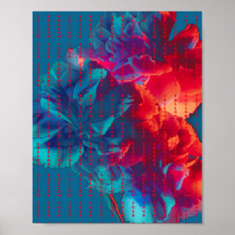 後を追夢の引用文カラフル花 ポスター