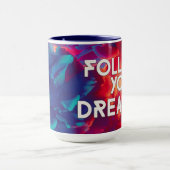 後を追夢の引用文カラフル花 マグカップ (中央)
