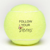 後を追夢の水色バタフライインスパイア テニスボール (正面)