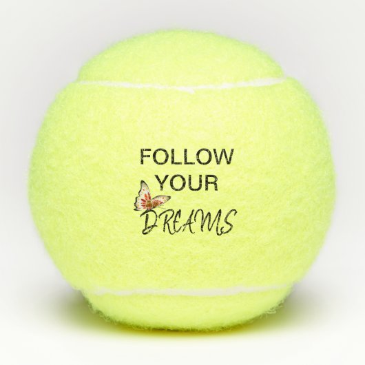 後を追夢の水色バタフライインスパイア テニスボール (正面)