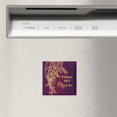 後を追夢の蝶エレガント蝶がブルゴーニュ マグネット (インサイチュ (食洗機))