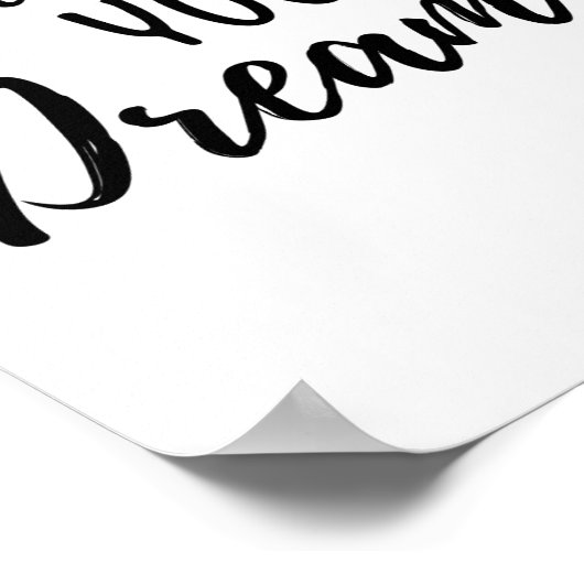 後を追夢やる気を起こさせる引用文 ポスター (角)