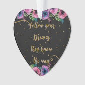 「後を追夢を知っている」引用文 オーナメント (正面)