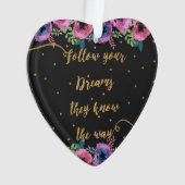 「後を追夢を知っている」引用文 オーナメント (正面)