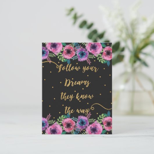 「後を追夢を知っている」引用文 ポストカード (スタンド正面)