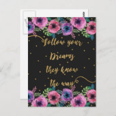 「後を追夢を知っている」引用文 ポストカード (正面/裏面)