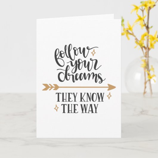 後を追夢を見る カード (黄色い花)