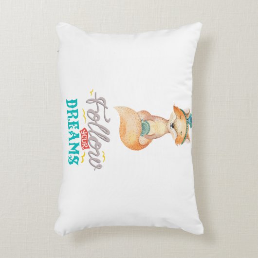 後を追夢キツネ アクセントクッション (正面(垂直))