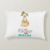 後を追夢キツネ アクセントクッション (裏面)