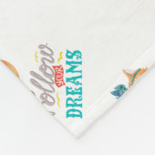 後を追夢キツネ フリースブランケット (角)