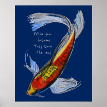 後を追夢引用文オレンジコイ日本の魚