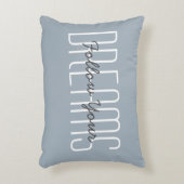 後を追夢引用文感動的タイポグラフィ アクセントクッション (正面(垂直))