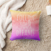 後を追夢引用文感動的夕日 クッション (ブランケット)