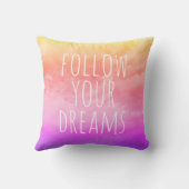 後を追夢引用文感動的夕日 クッション (裏面)