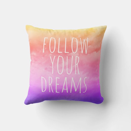 後を追夢引用文感動的夕日 クッション (裏面)