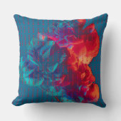 後を追夢引用文花カラフルアクセント クッション (正面)