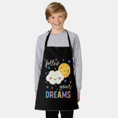 後を追夢 |クラウドと月 エプロン (着用した状態)