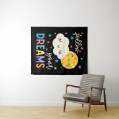 後を追夢 |クラウドと月 タペストリー (インサイチュ(横))