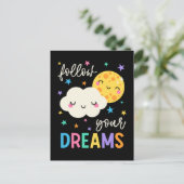 後を追夢 |クラウドと月 ポストカード (スタンド正面)