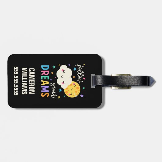 後を追夢 |クラウドと月 ラゲッジタグ (裏面横)