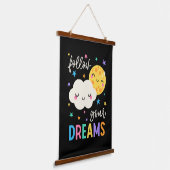 後を追夢 |クラウドと月 吊り下げ型タペストリー (傾斜あり)