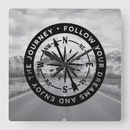 後を追夢 スクエア壁時計