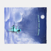 後を追夢 フリースブランケット (正面(横))