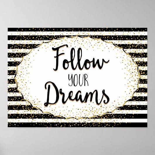 後を追夢 – 白黒ストライプ夢 ポスター (正面)