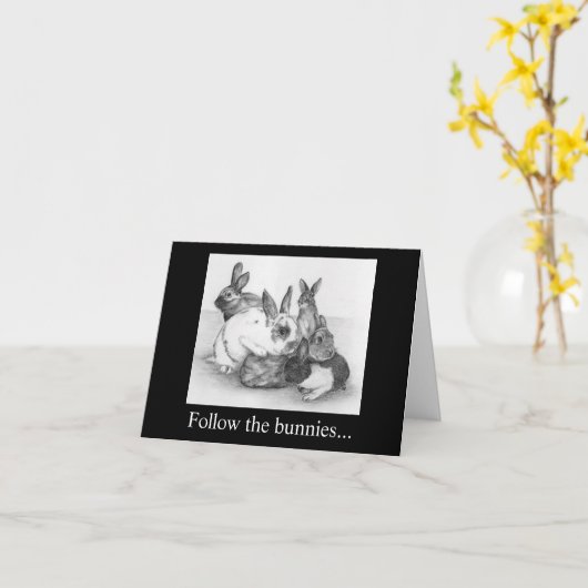 後を追復活祭の文芸員は、チョコレートを持っている カード (黄色い花)