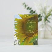 後を追息子よ！ポストカードにクリスチャンのメッセージ ポストカード (スタンド正面)