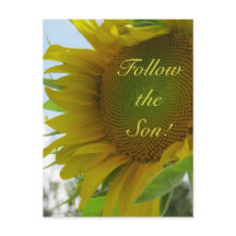 後を追息子よ！ポストカードにクリスチャンのメッセージ