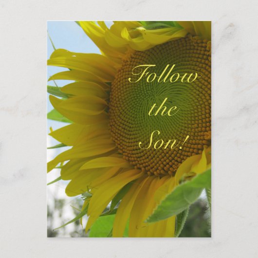 後を追息子よ！ポストカードにクリスチャンのメッセージ ポストカード (正面)