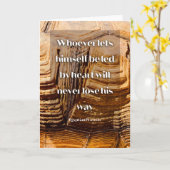 後を追感動的ハート カード (黄色い花)