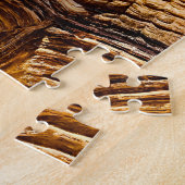 後を追感動的ハート ジグソーパズル (側面)