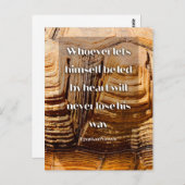 後を追感動的ハート ポストカード (正面/裏面)