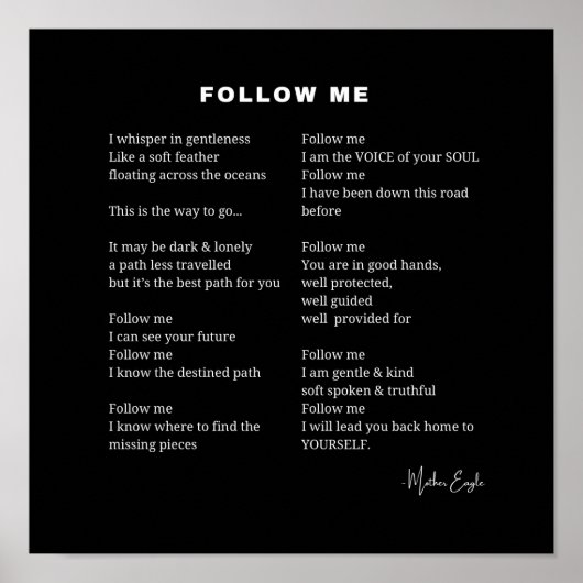 後を追感動的詩の壁アートのポスター装飾 ポスター (正面)