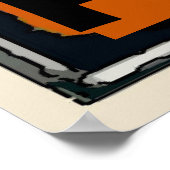 後を追文字黒猫ポスターの編集 ポスター (角)