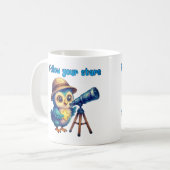 後を追星 – 感動的 Owl Art コーヒーマグカップ (正面左)