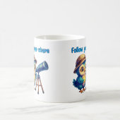 後を追星 – 感動的 Owl Art コーヒーマグカップ (中央)