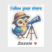 後を追星 – Owl Sticker シール (シート)