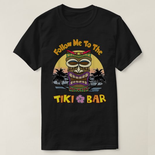 後を追私をティキバー Tシャツ (デザイン正面)