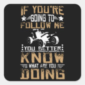 後を追私クワッドAtv スクエアシール (正面)