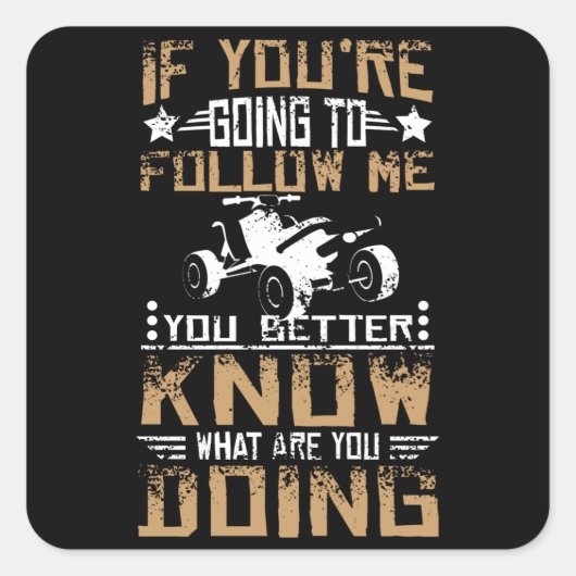 後を追私クワッドAtv スクエアシール (正面)