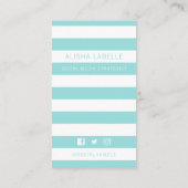 後を追私トレンディーモダンビーチ美しいソーシャルメディア 名刺 (裏面)